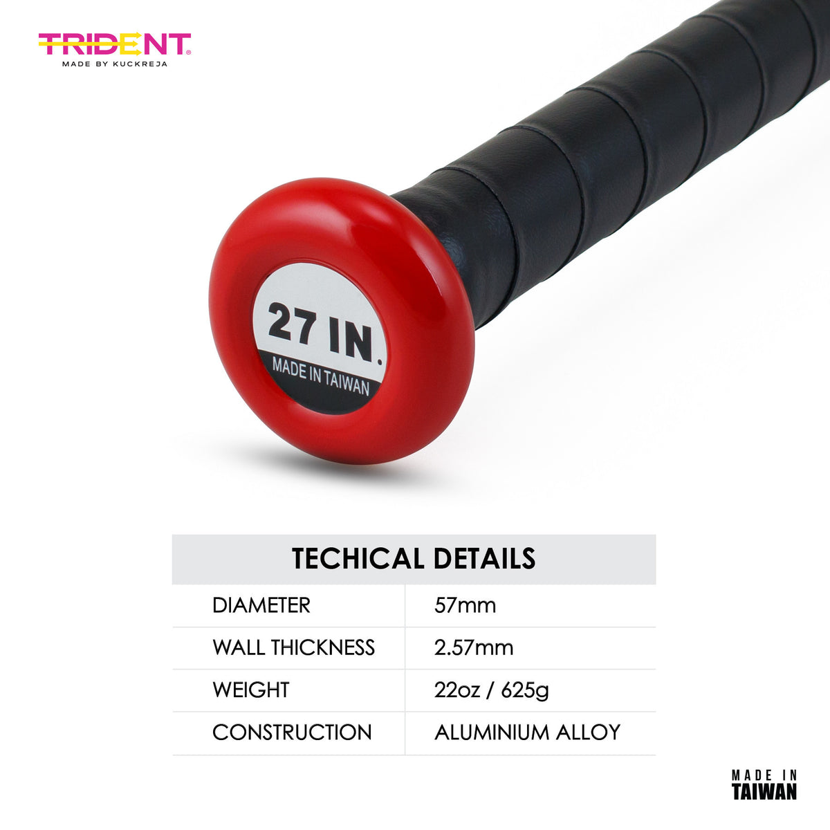 Trident Milestone Teeball Bat - Red (27")