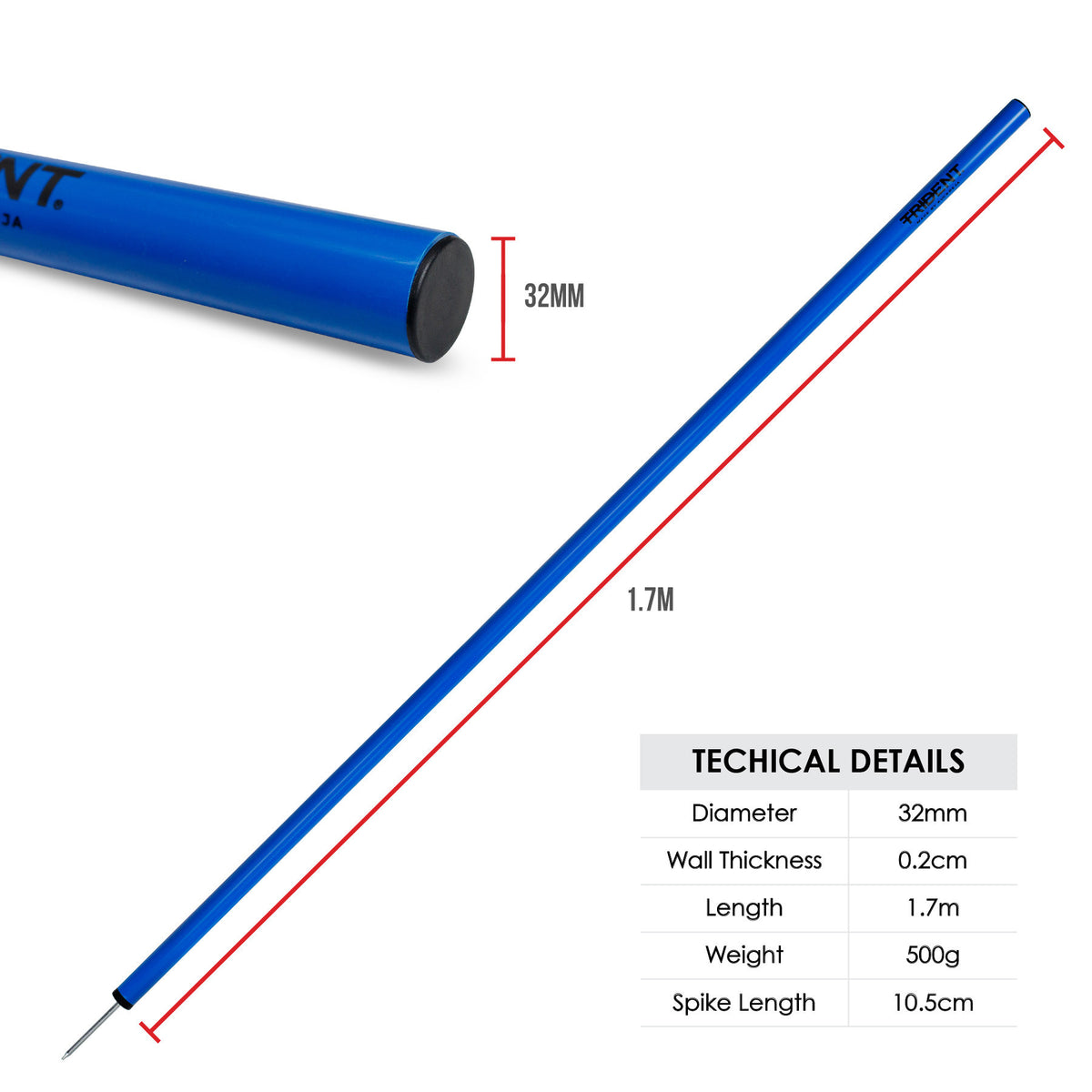 Trident Slalom Pole - Blue