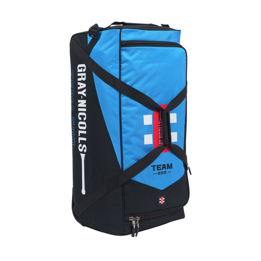 Gray Nicolls Team 200 Wheelie Bag - Black/Cyan