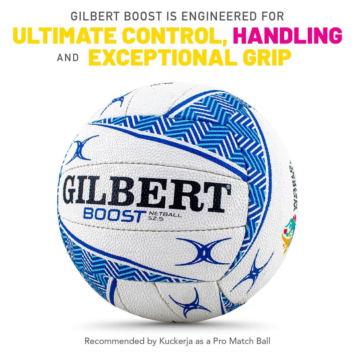 Gilbert Boost Pro Netball - Blue (Size 5)