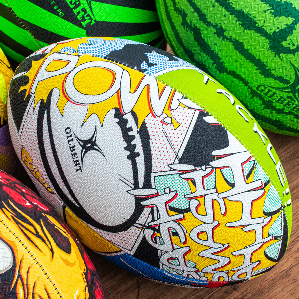 Gilbert Randoms Rugby Ball - Focus (Size 5)