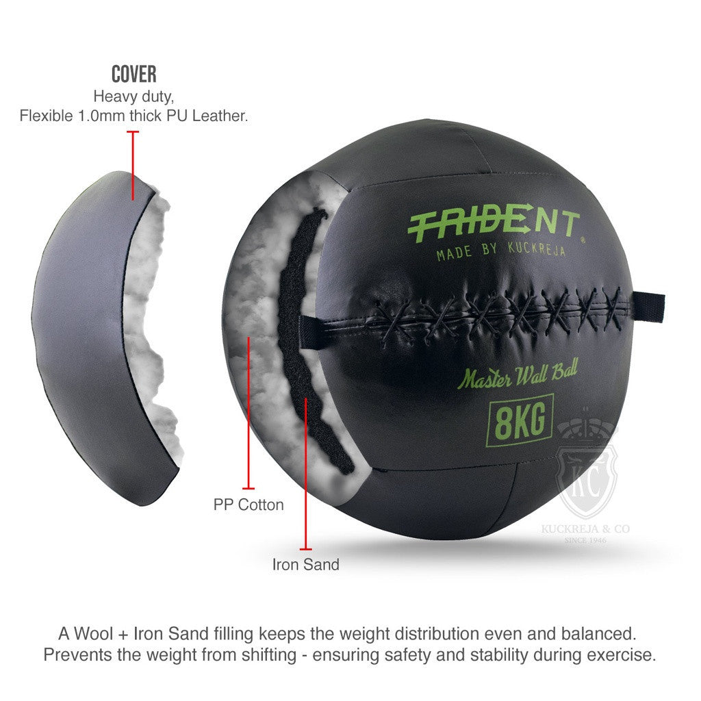 Trident Master Premium Wall Ball - 8kg