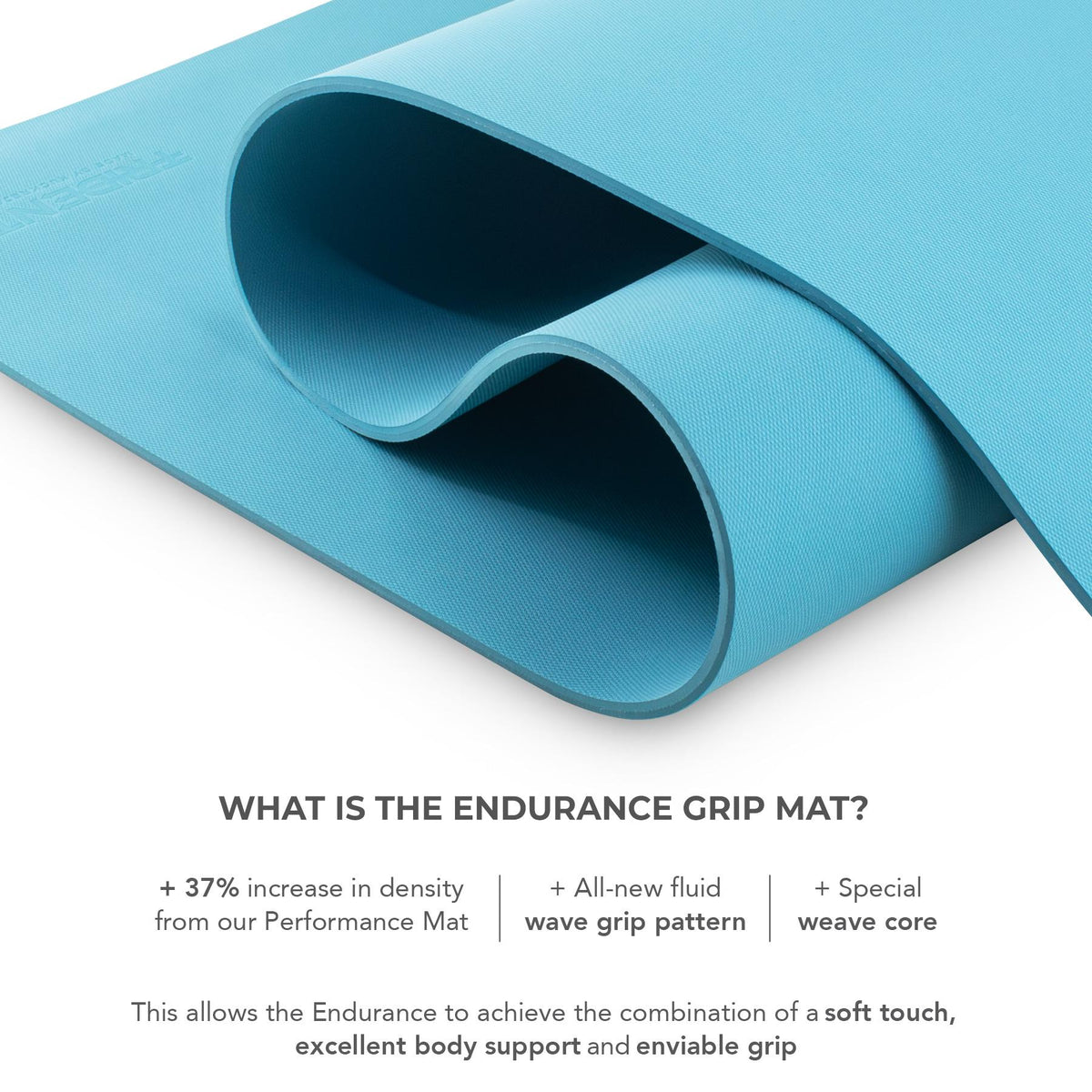Trident Endurance Grip Yoga Mat - Ocean Blue (6mm)