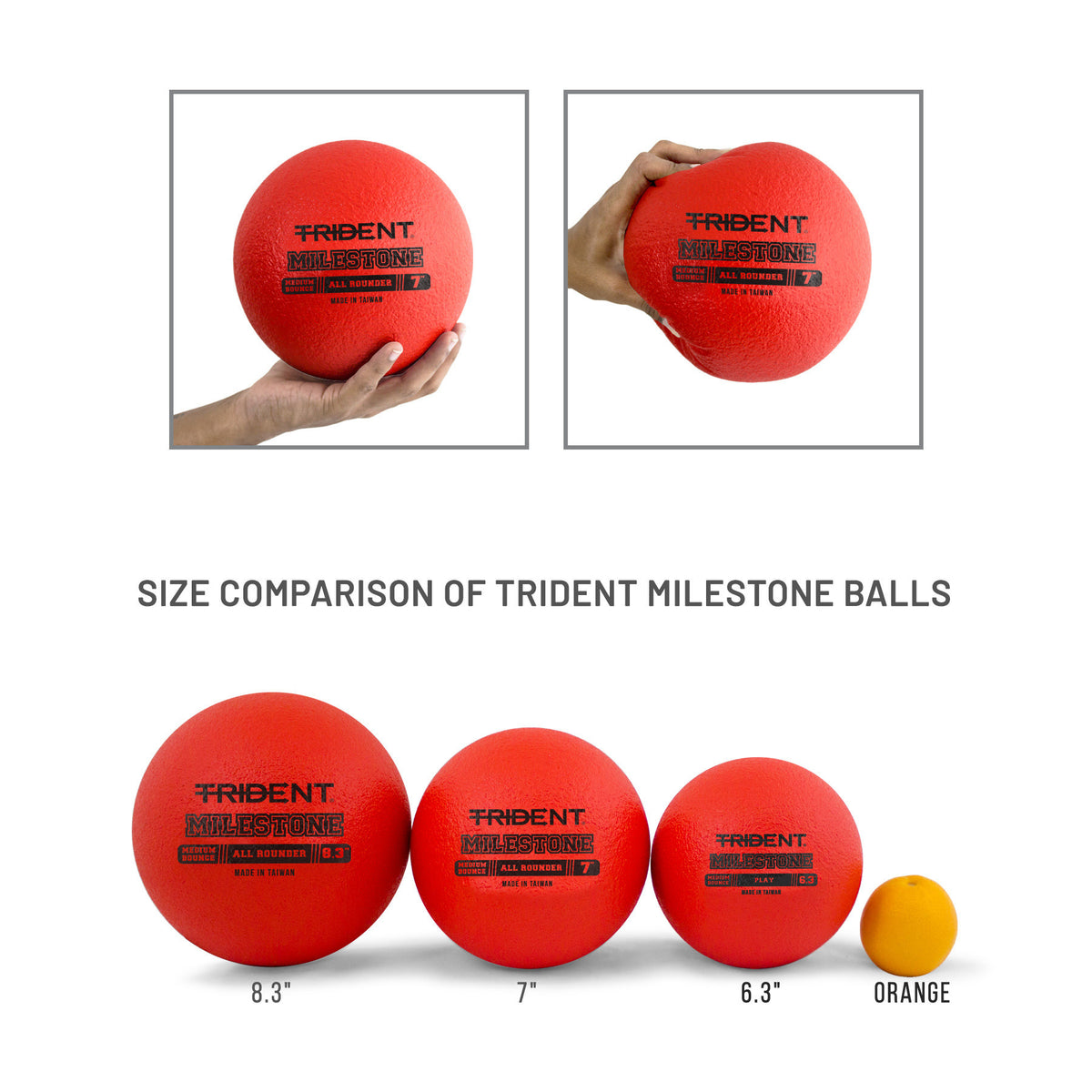 Trident Milestone All Rounder Foam Ball - Red (7")