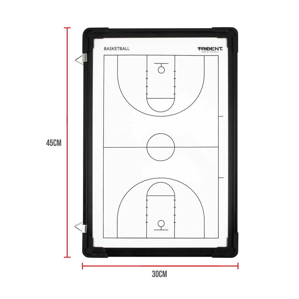 Trident Large Magnetic Coaching Board – Basketball (30 x 45cm)