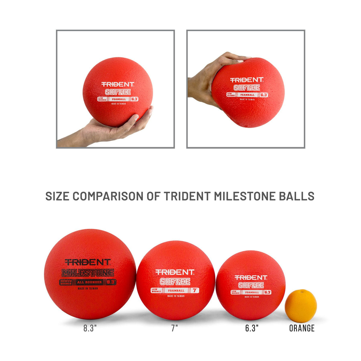 Trident Softee Low Bounce Foam Ball - Red (6.3")