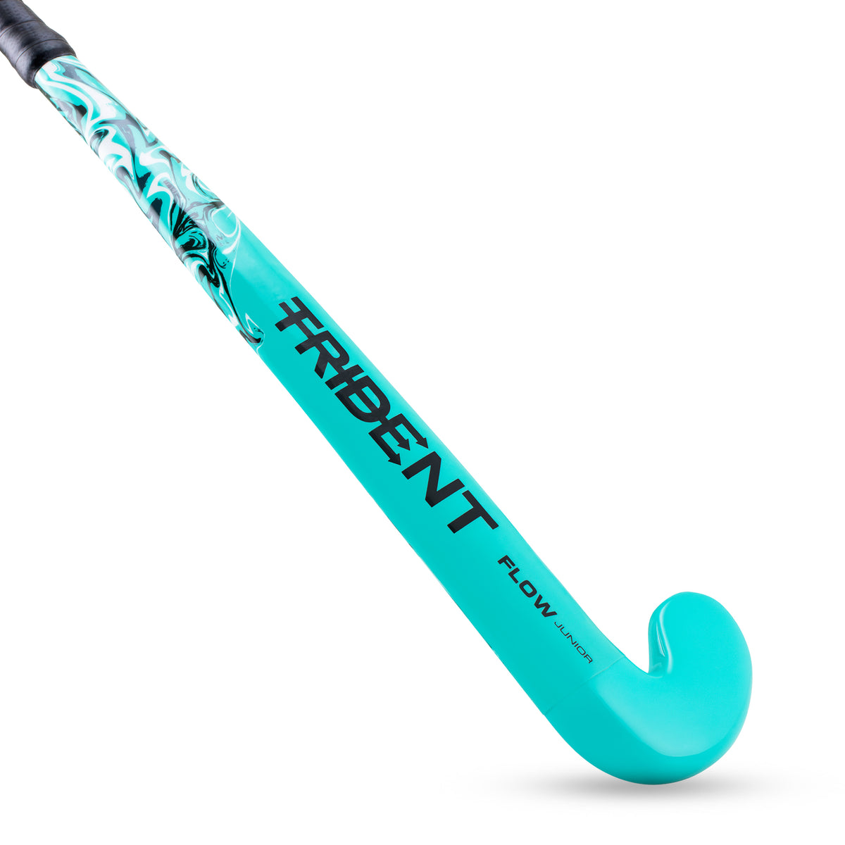 Trident Flow Junior Wooden Hockey Stick - Turquoise