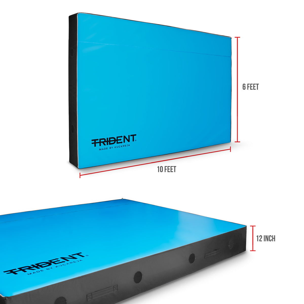 Trident High Jump Landing Mat - 10' x 6' x 12" (Blue/Black)