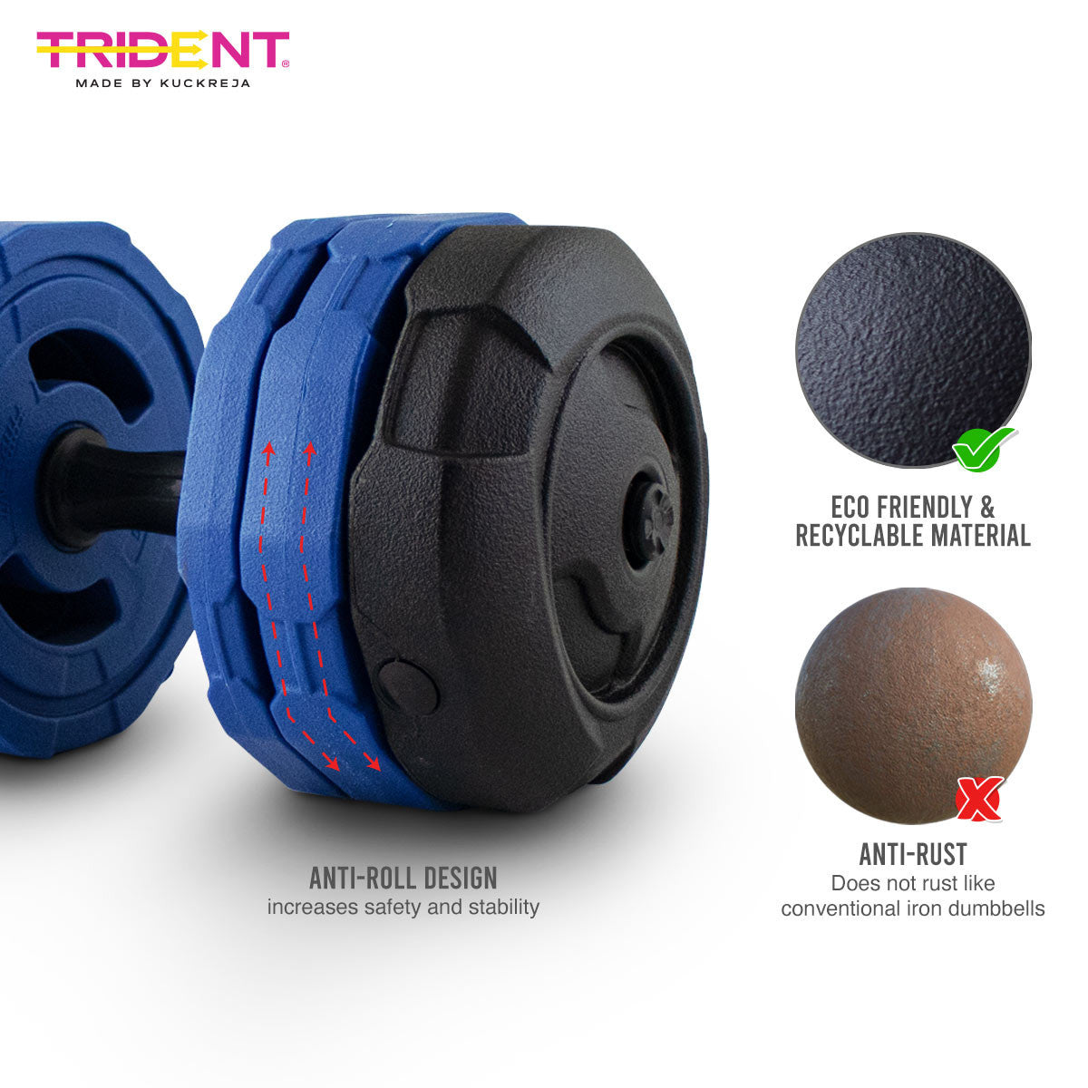 Trident Master Premium Adjustable Dumbbell - 15kg (Piece)