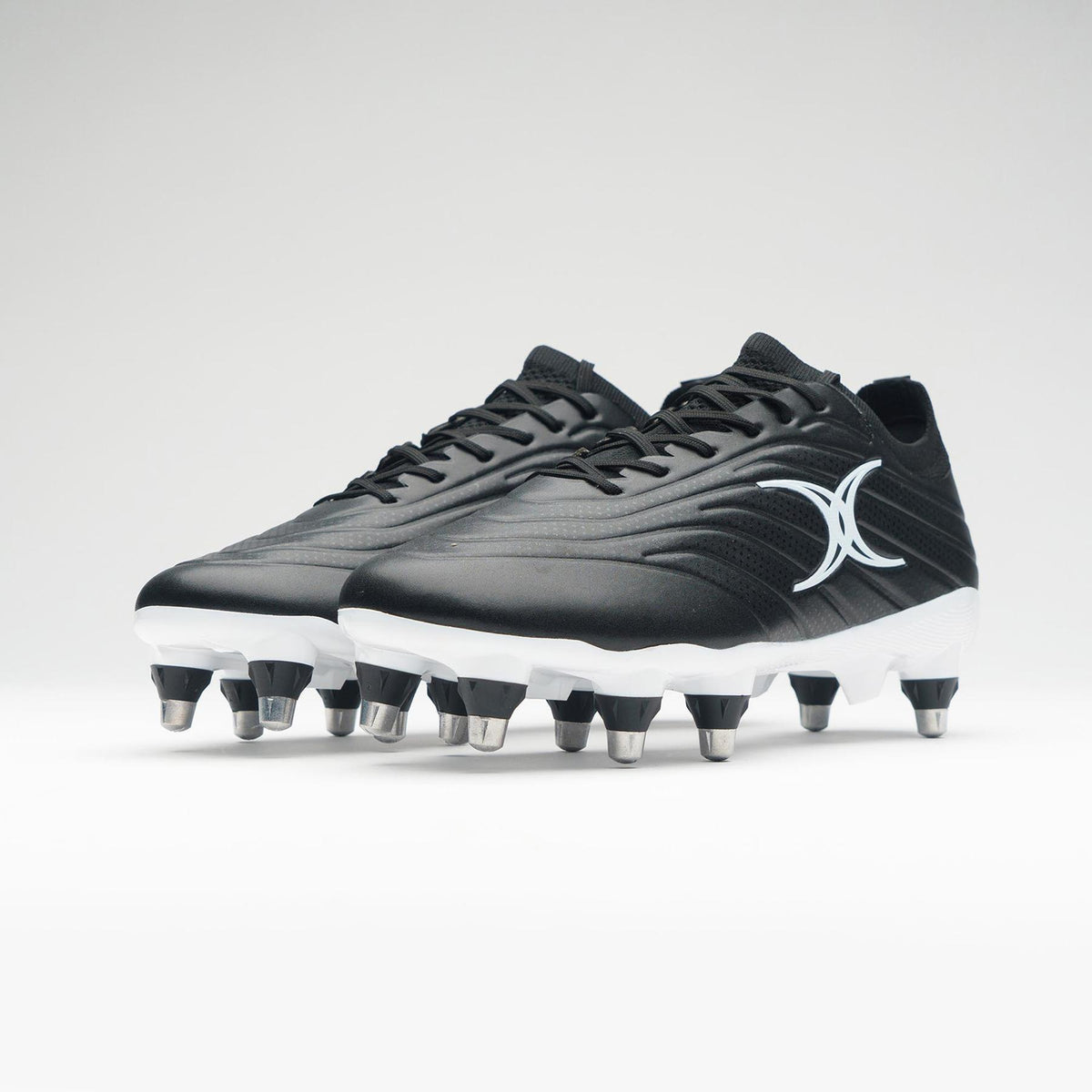 Gilbert Icon Power X Rugby Boots - 8 Stud (Black)