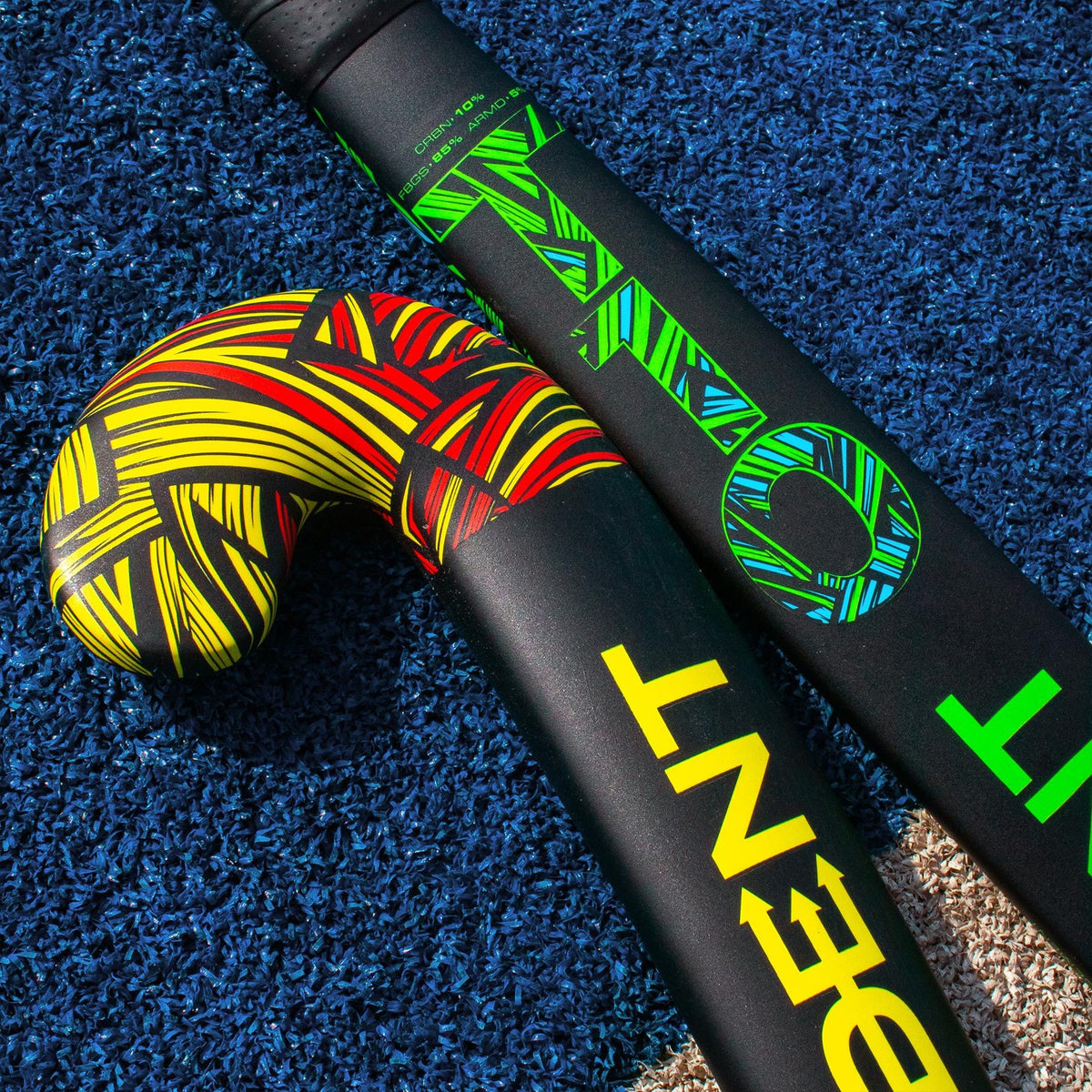 Trident 10 Dynabow Composite Hockey Stick - Yellow/Red
