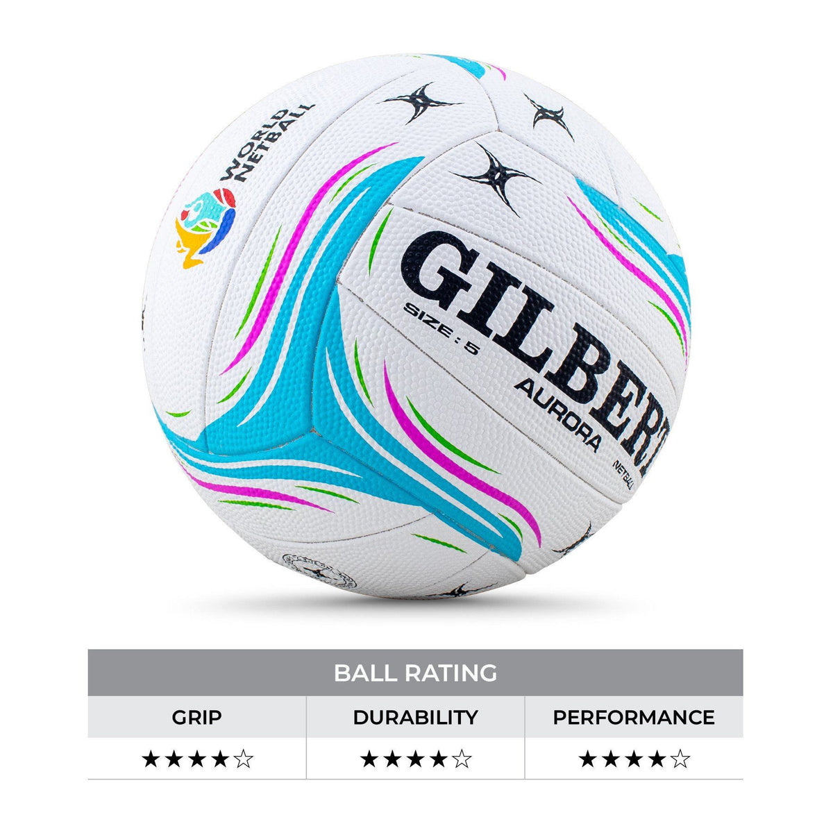 Gilbert Aurora Match Netball (Size 5)