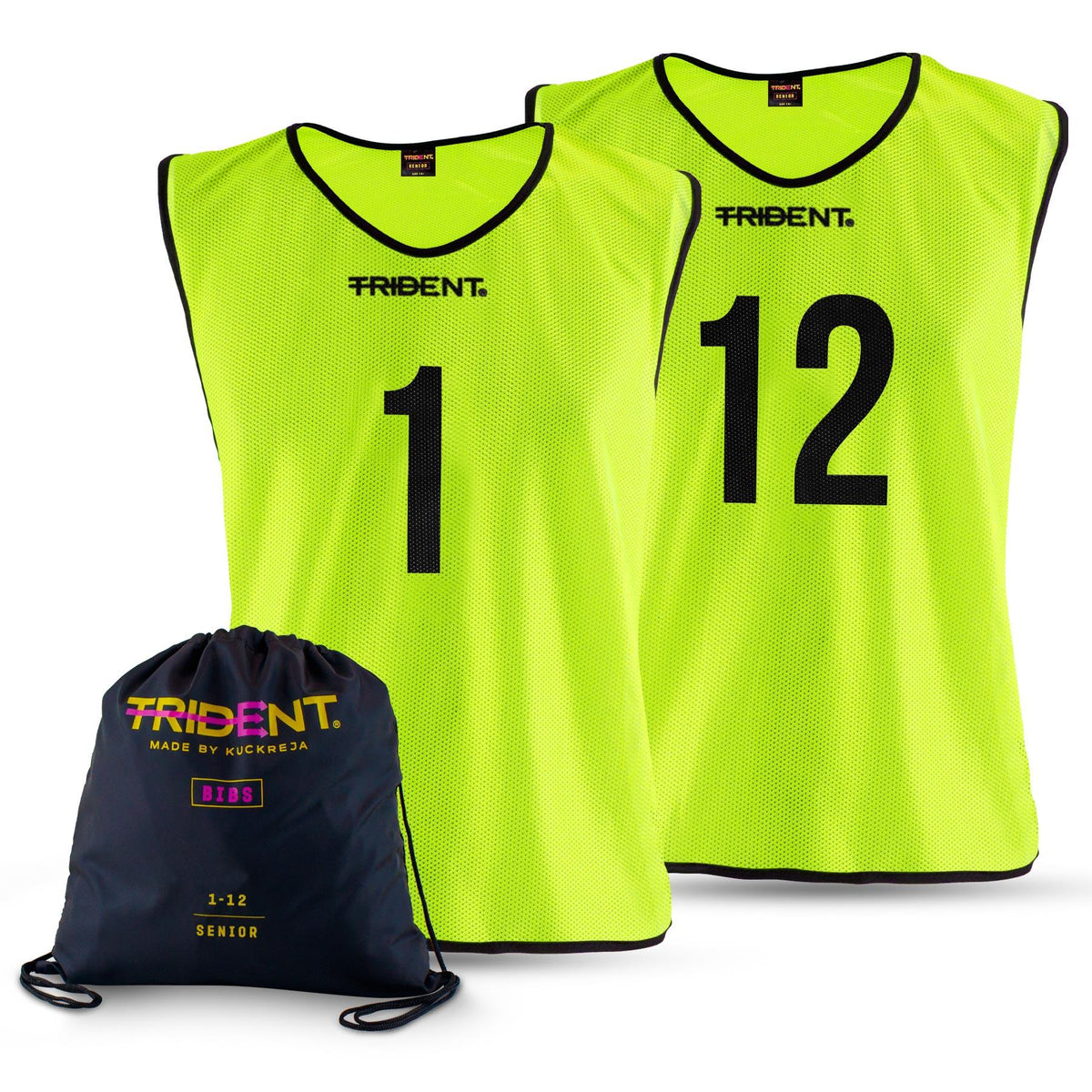 Trident Bibs with Bag - Yellow (1-12)