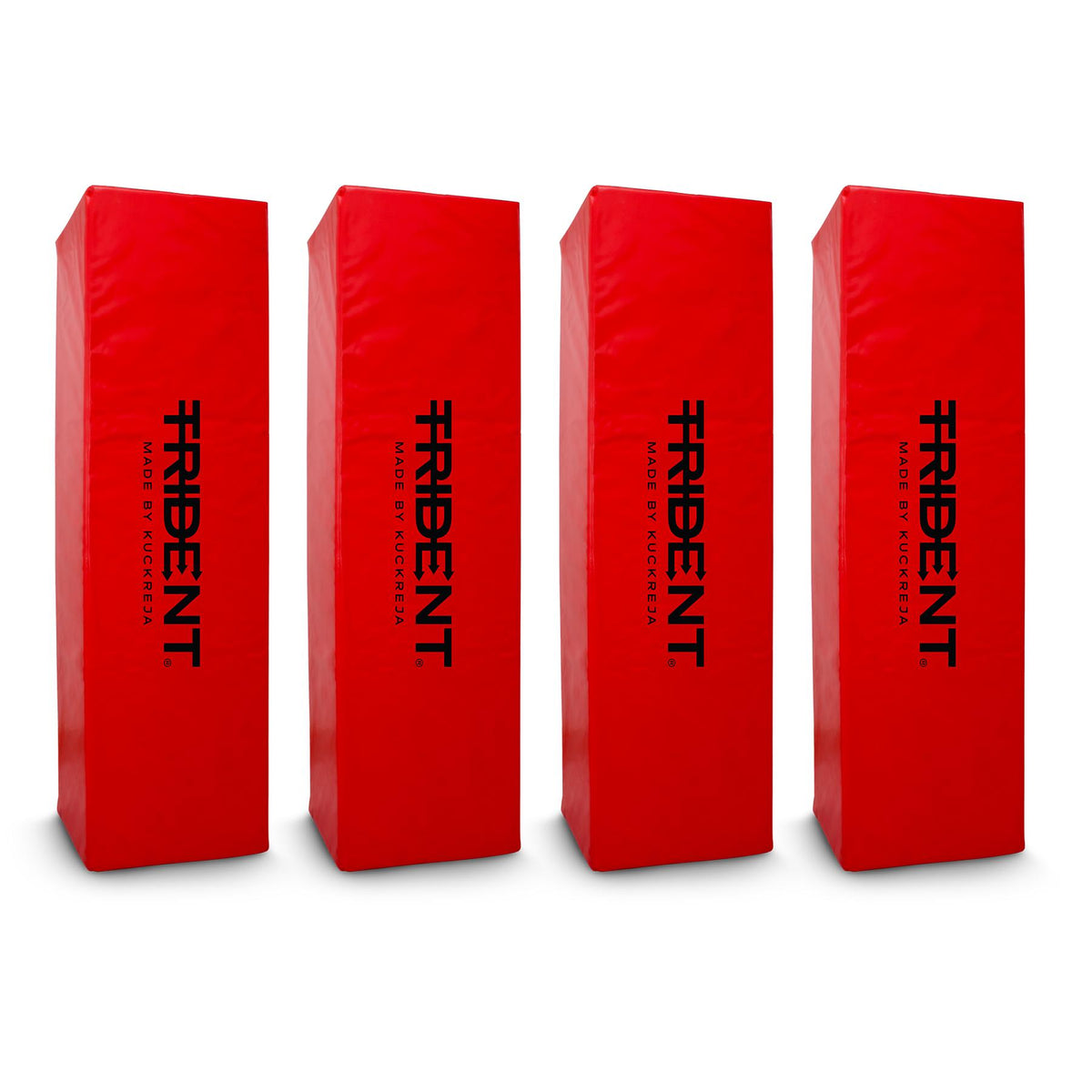 Trident Rugby Post Protectors - 20" x 20" (Set of 4) - Red