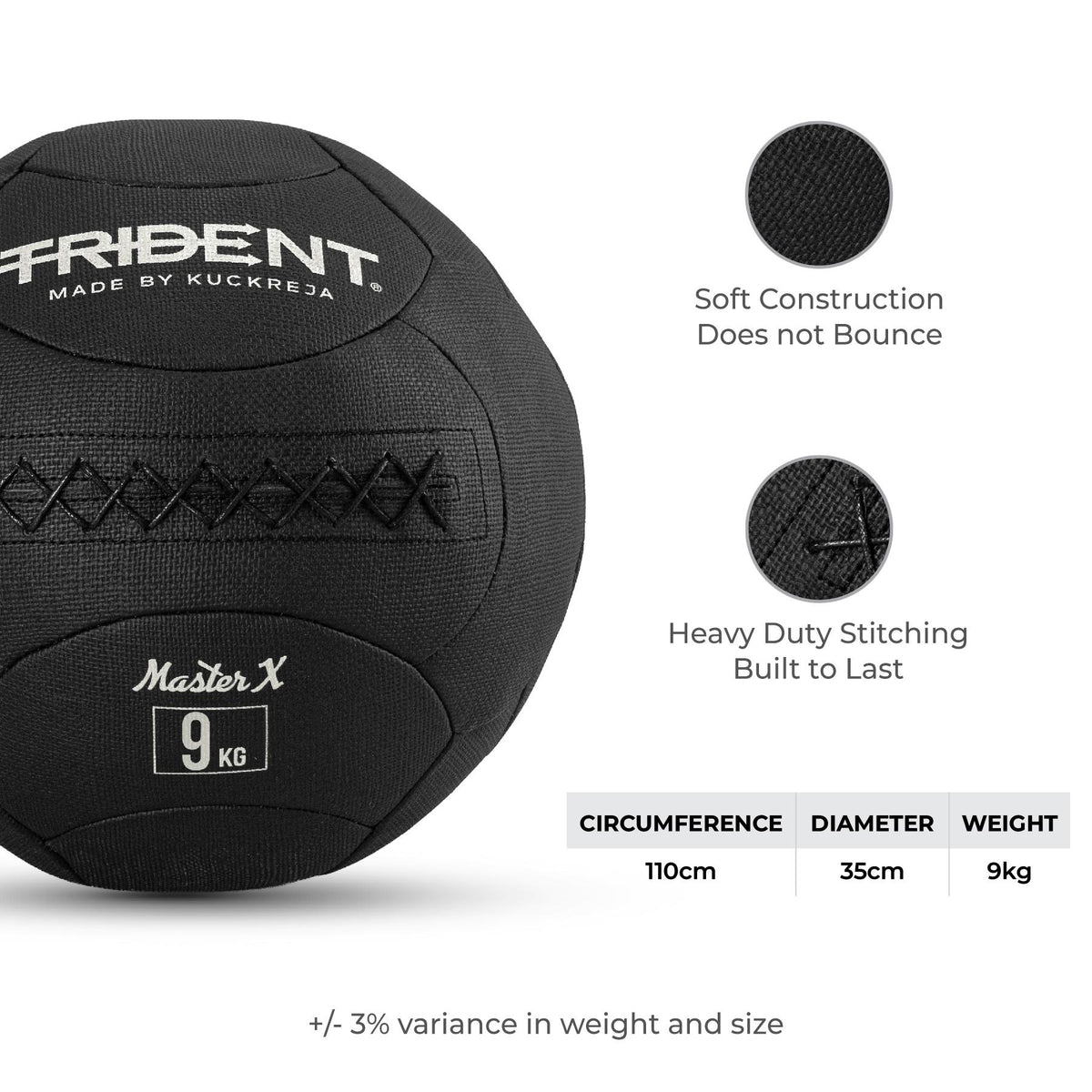 Trident Master X Premium Wall Ball - 9kg