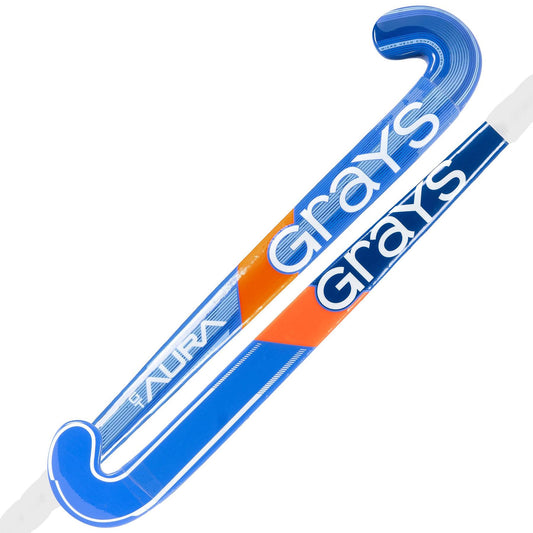 Grays Aura Junior Wooden Hockey Stick - Blue (34")