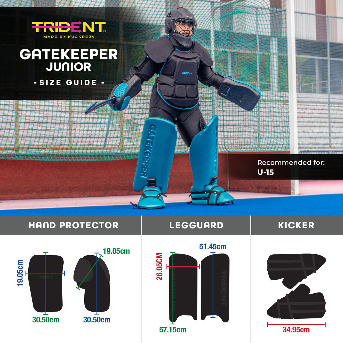Trident New Gatekeeper 2 Hockey Goalie Set - Junior