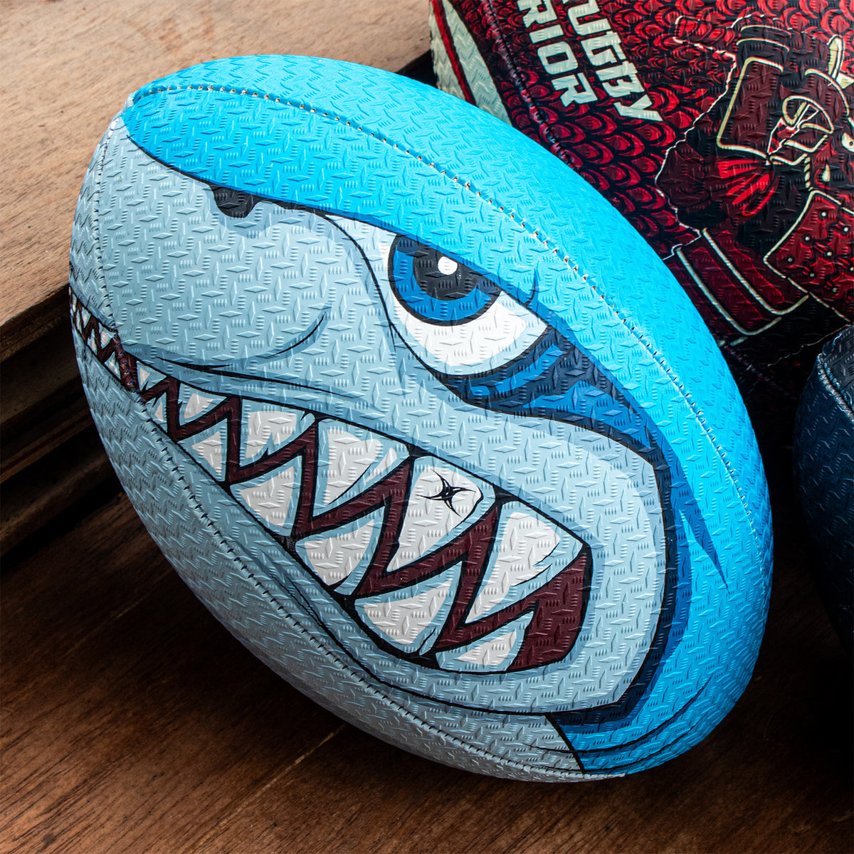Gilbert Randoms Rugby Ball - Bite Force (Size 5, 3)