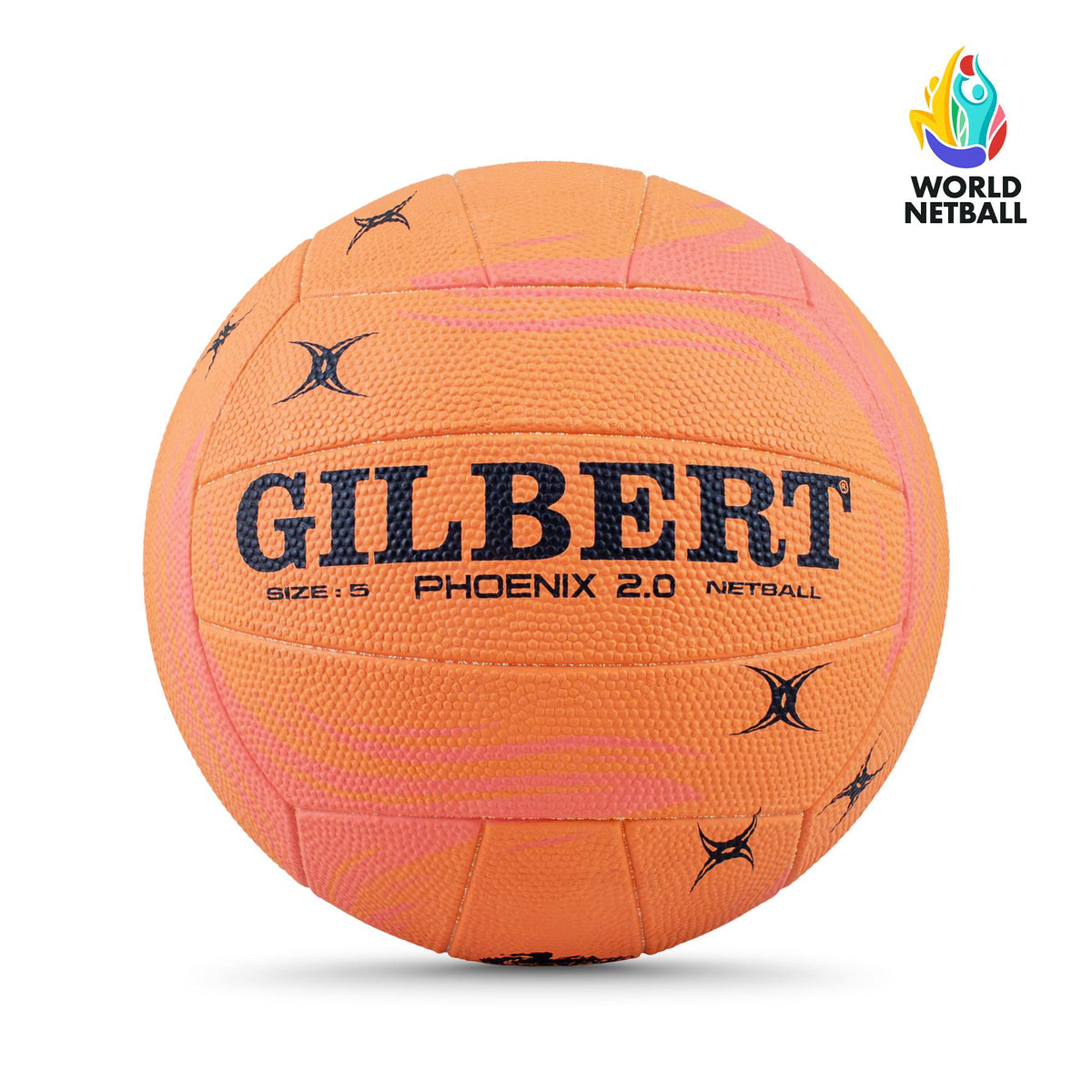 Gilbert Phoenix Match Netball - Coral (Size 5, 4)
