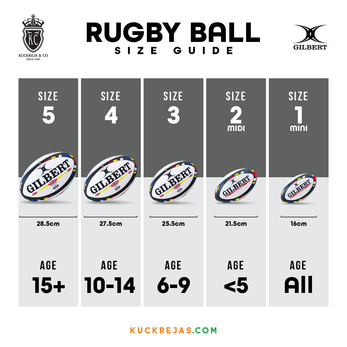 Gilbert Midi I Love Rugby Ball (Size 2)