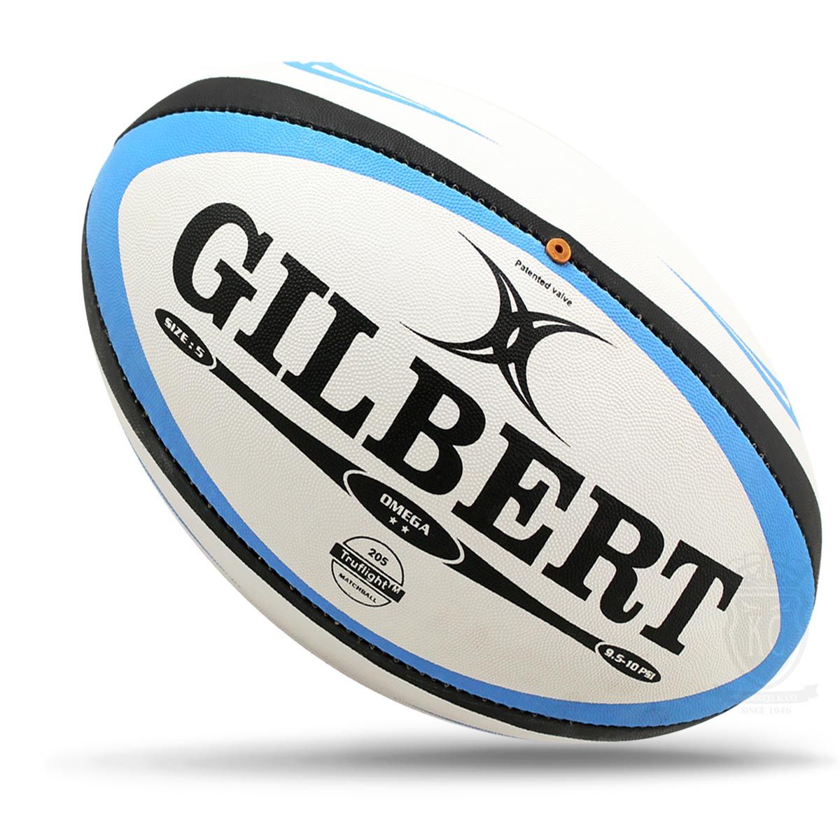 Gilbert Omega Match Rugby Ball (Size 5, 4, 3)
