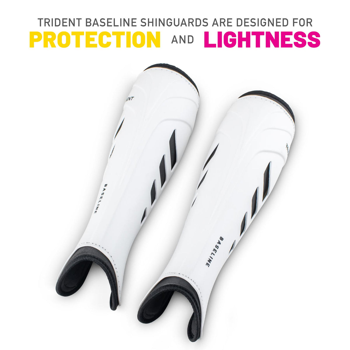 Trident Baseline Hockey Shinguard - White
