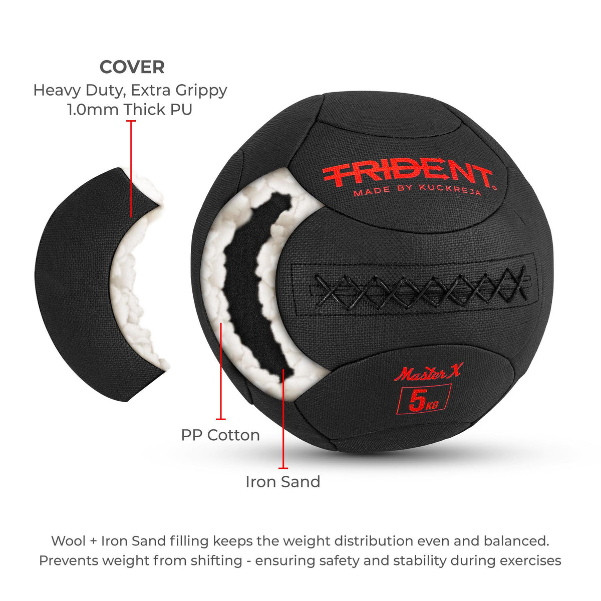 Trident Master X Premium Wall Ball - 5kg