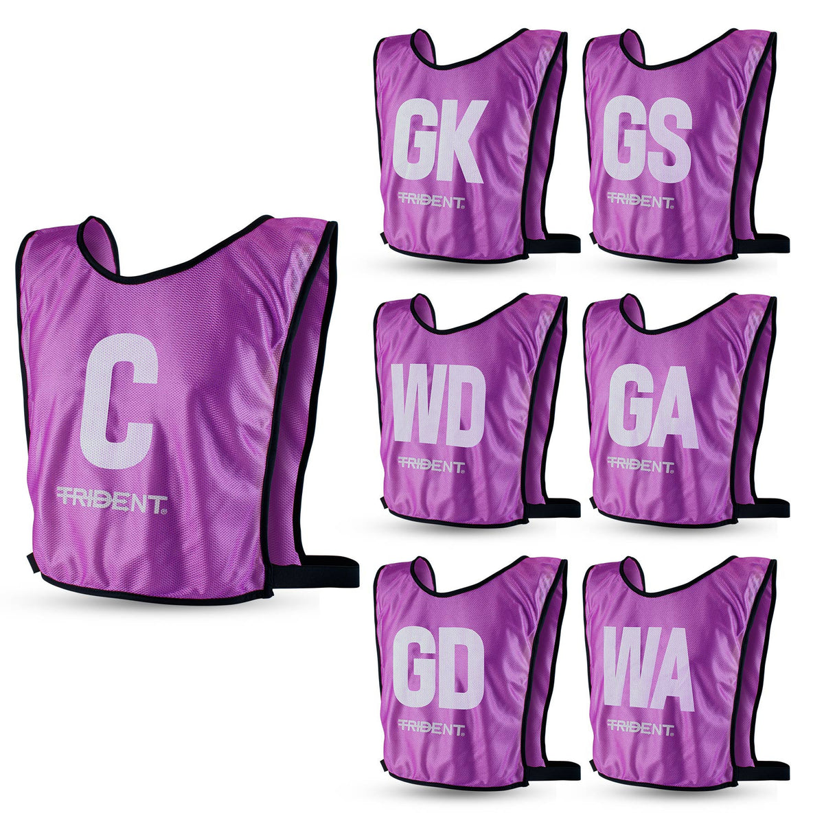 Trident Netball Bibs Set – Purple (Senior, Junior)