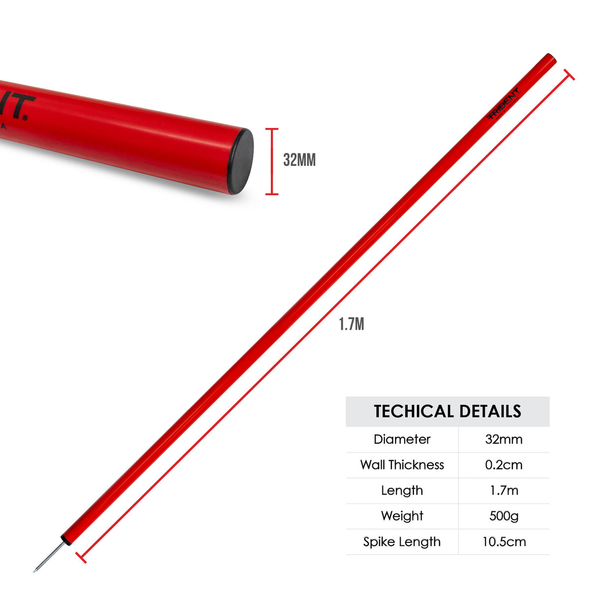 Trident Slalom Pole - Red