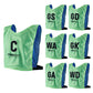 Trident Reversible Netball Bibs Set - Green/Blue (Senior)