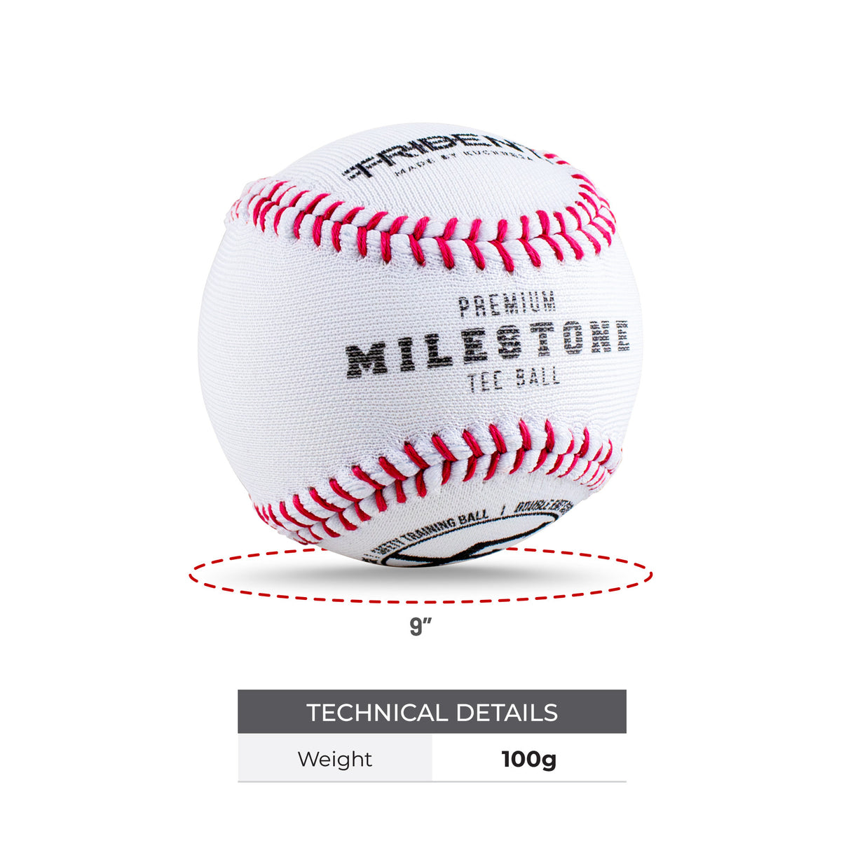 Trident Milestone Double Knit Teeball – 9″