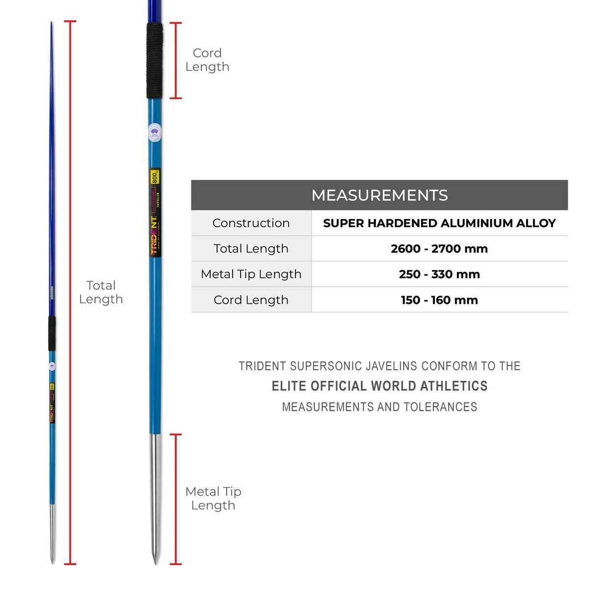 Trident Supersonic Javelin - 800g (WA Certified)