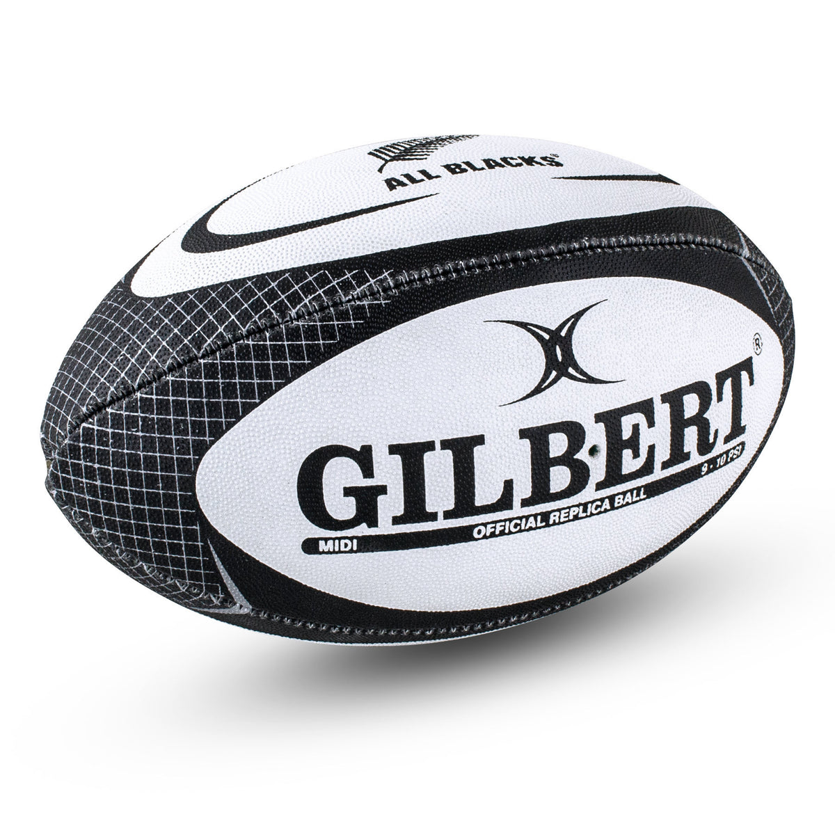 Gilbert All Blacks Midi Rugby Ball (Size 2)