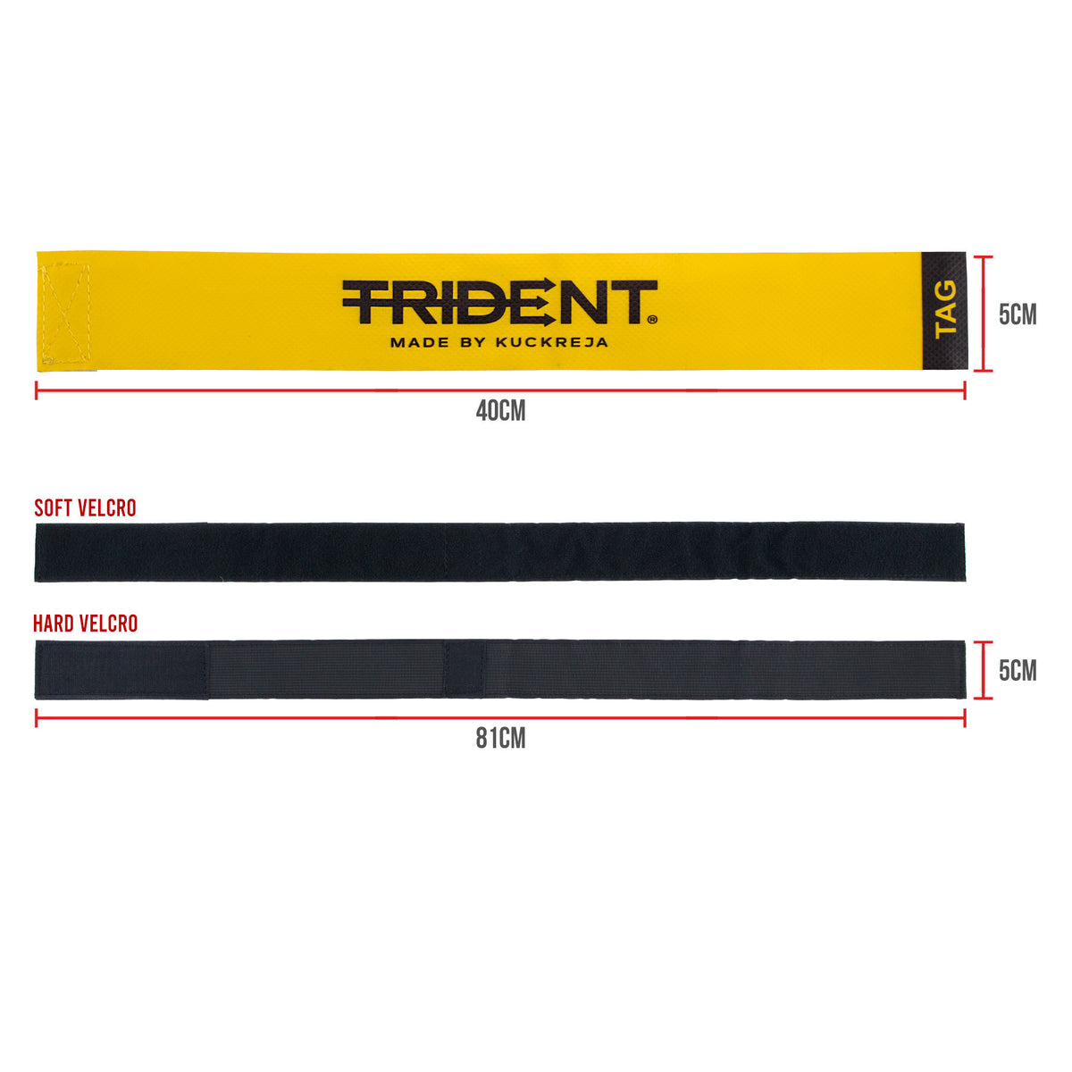 Trident Rugby Tag Belt - Yellow