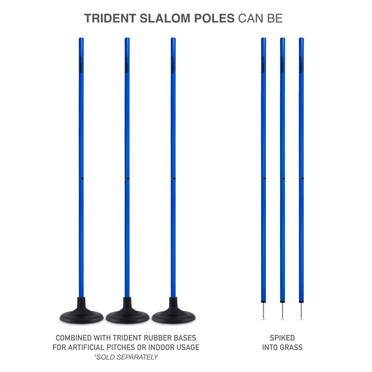 Trident Two-Piece Slalom Pole - Blue