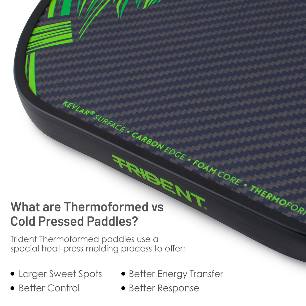 Trident Momentum 100 Pickleball Paddle - Electric Jade (USAP Approved)