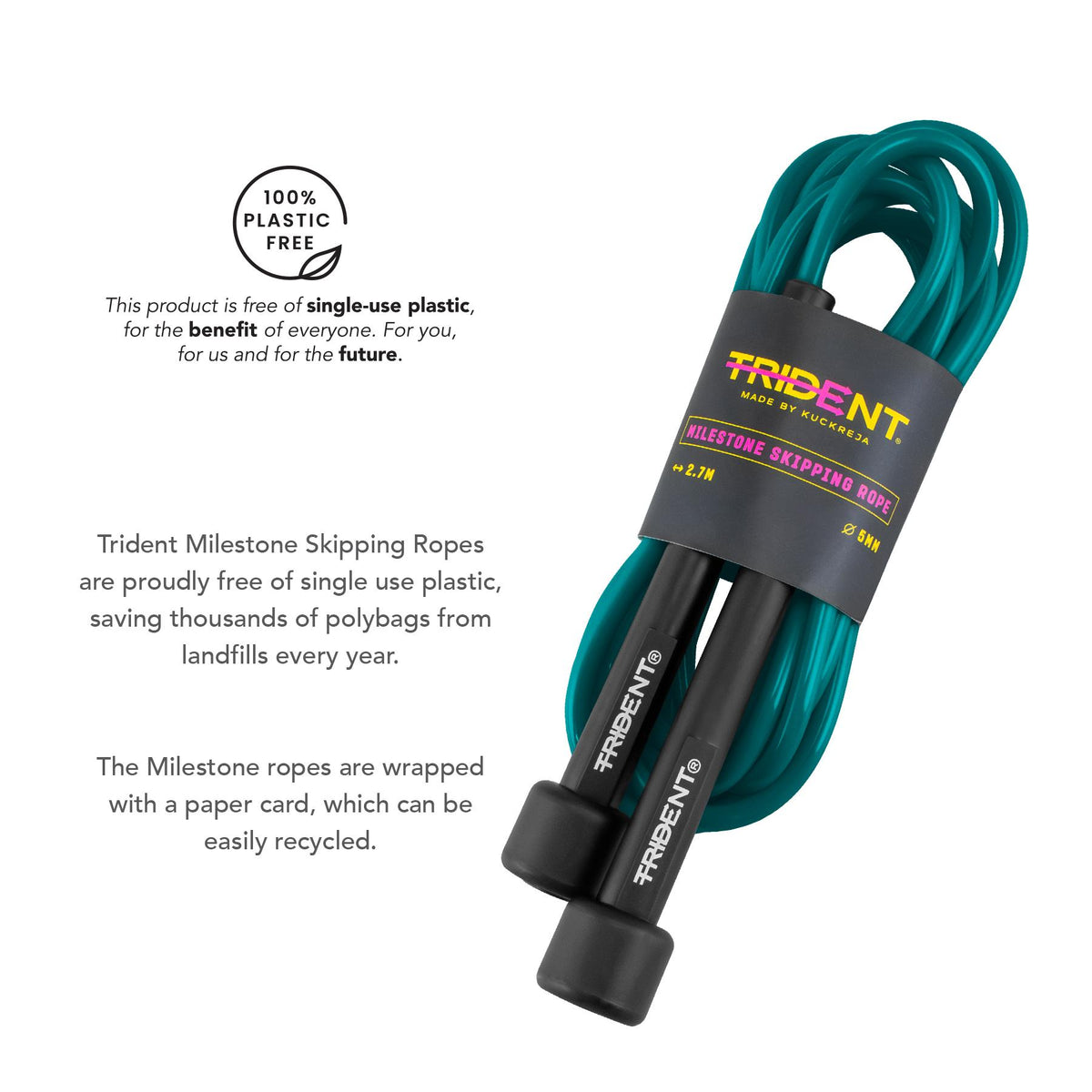 Trident Milestone Skipping Rope - Pure Teal