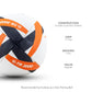 Gilbert GTR 3000 Rugby Ball - Orange (Size 4)