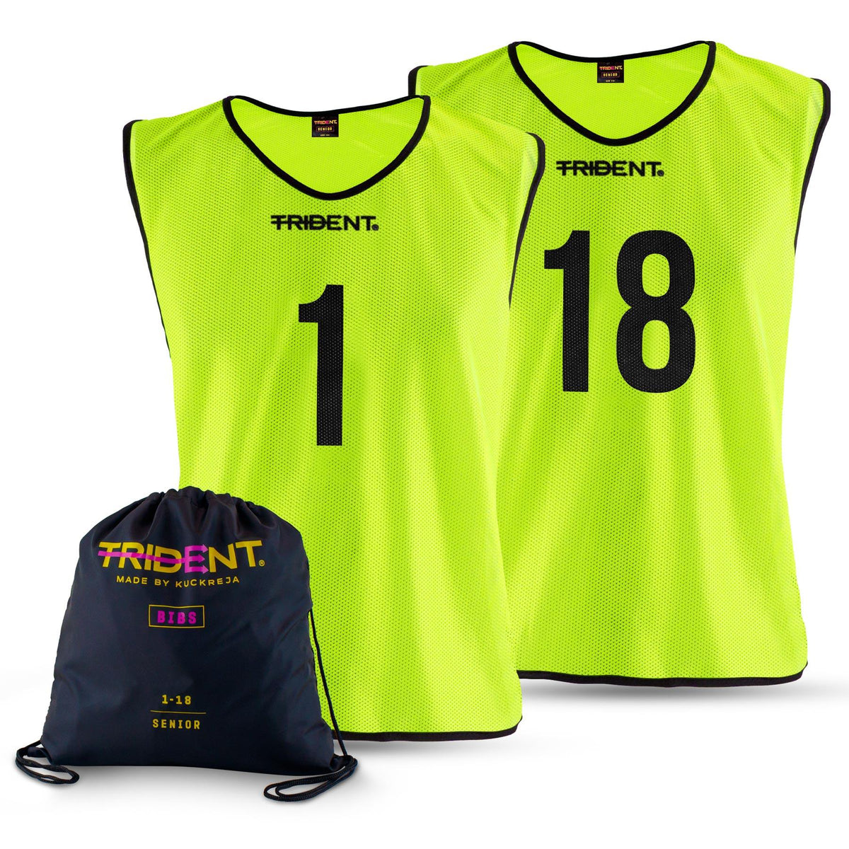 Trident Bibs with Bag - Yellow (1-18)