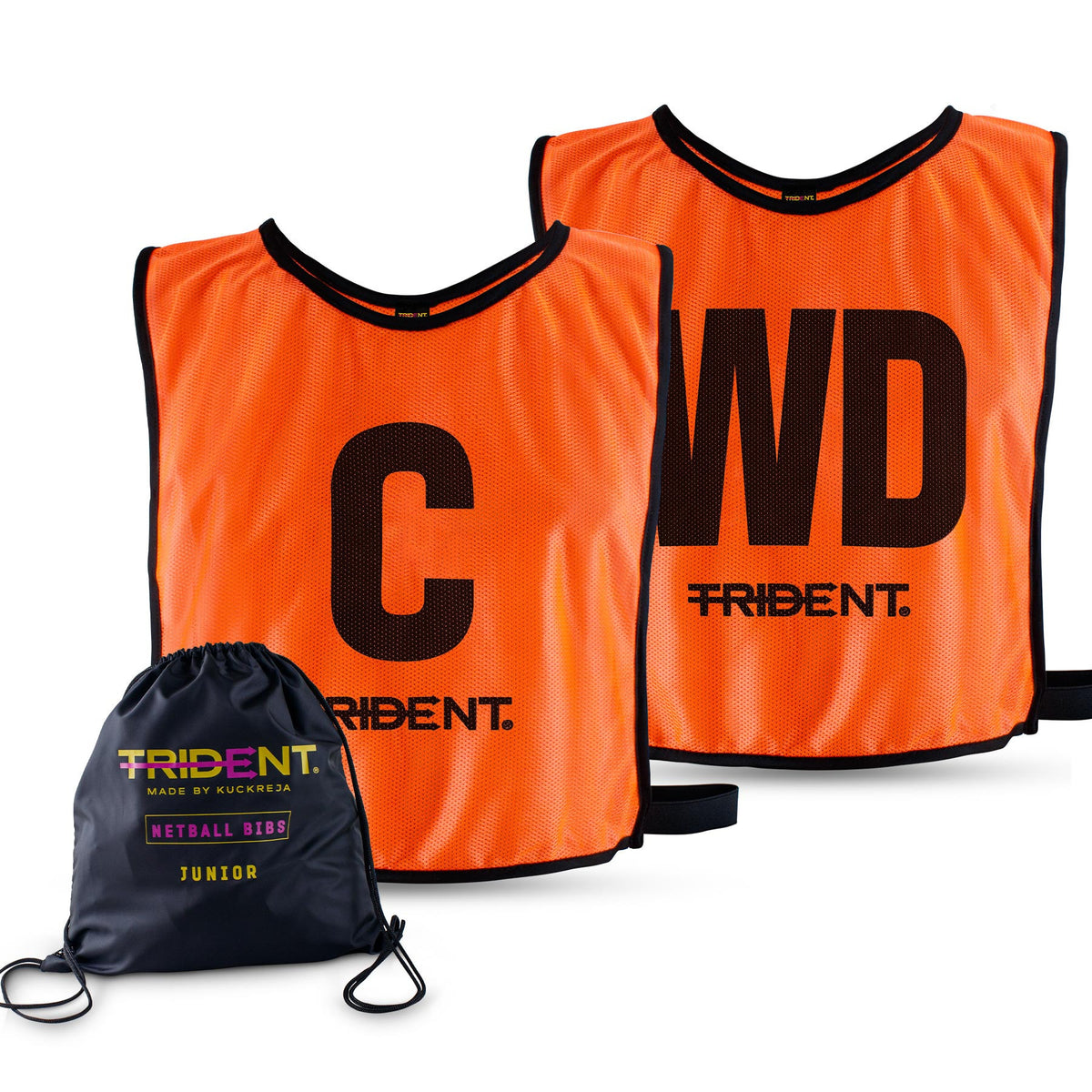 Trident Netball Bibs Set - Orange (Senior, Junior)