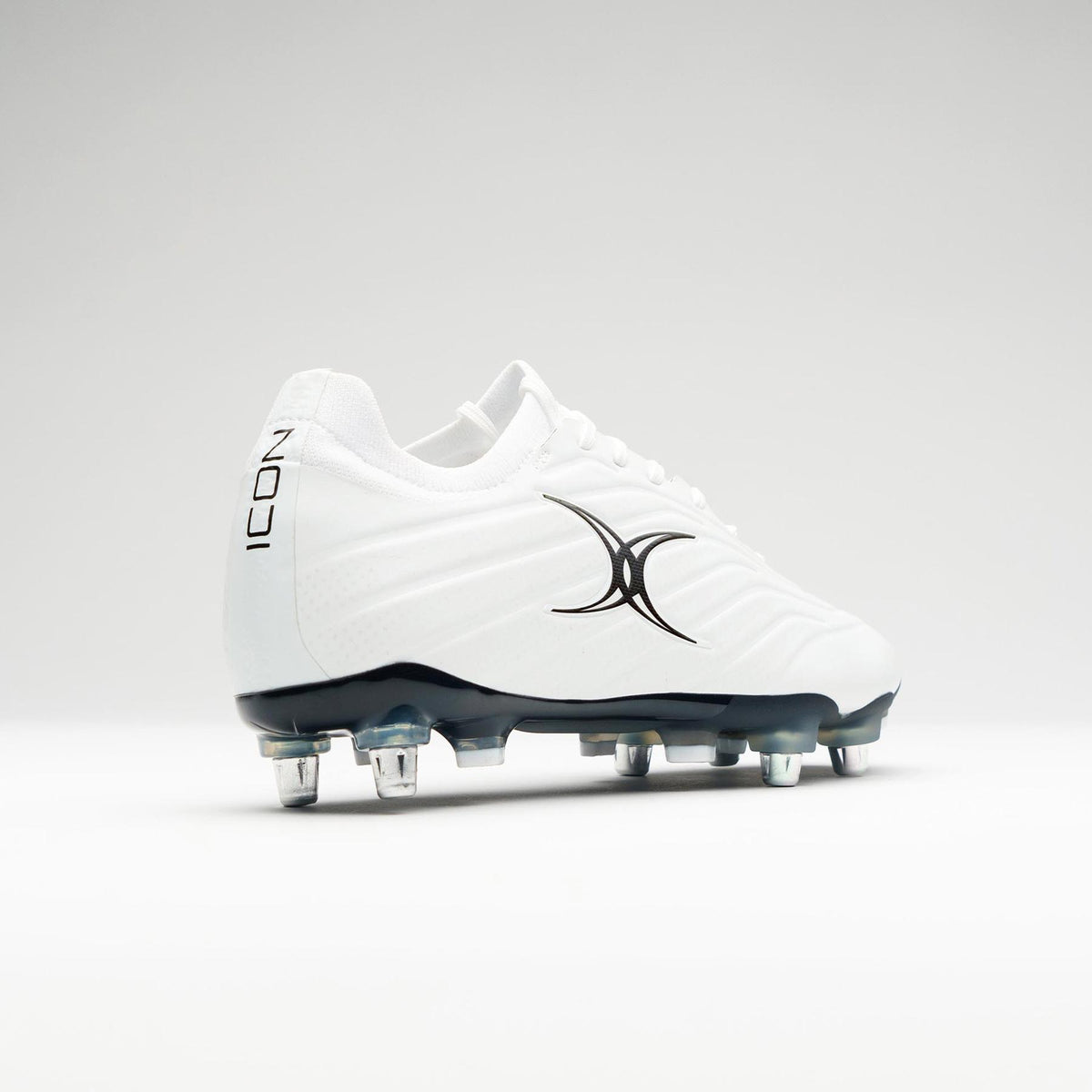 Gilbert Icon X Rugby Boots - 6 Studs (White)