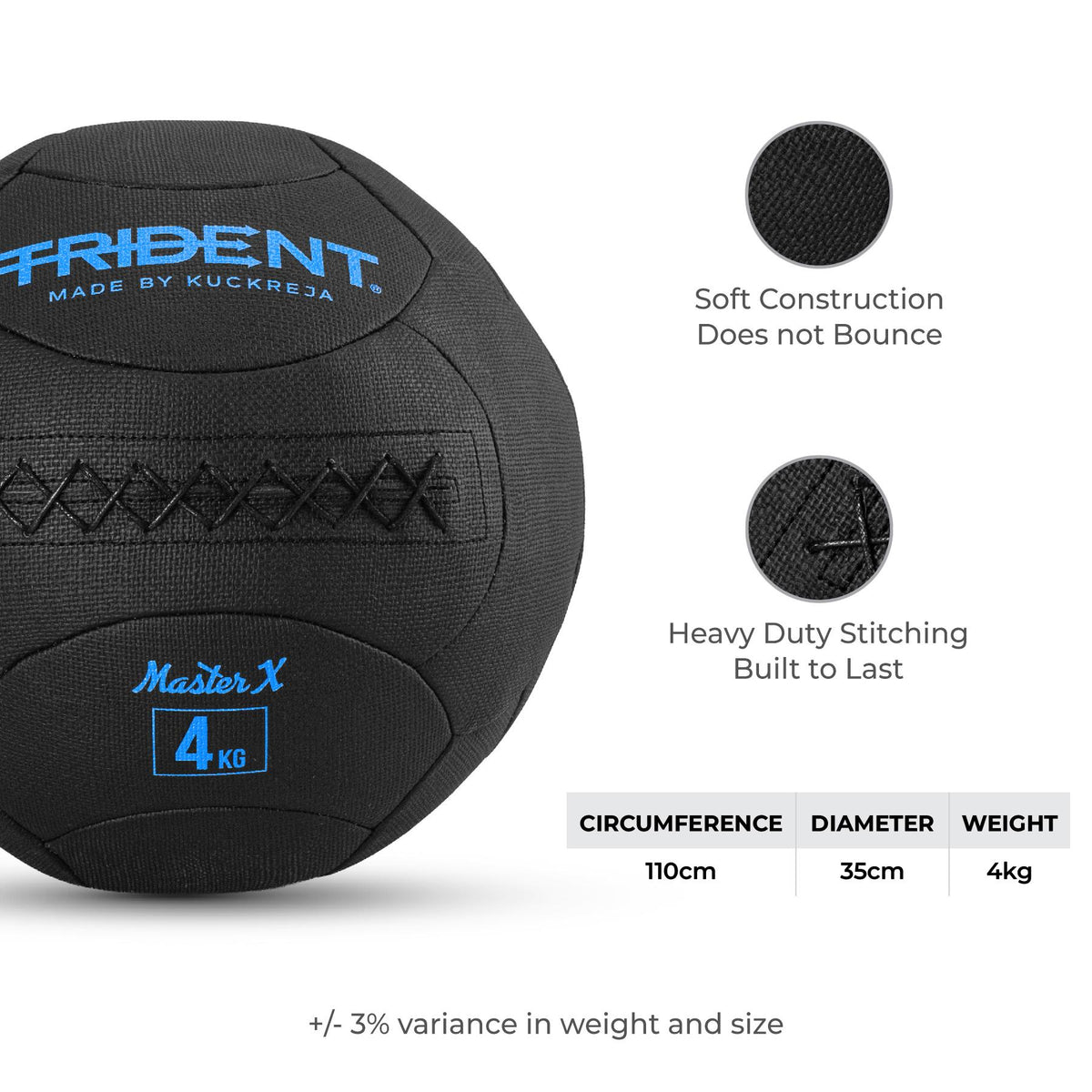 Trident Master X Premium Wall Ball - 4kg
