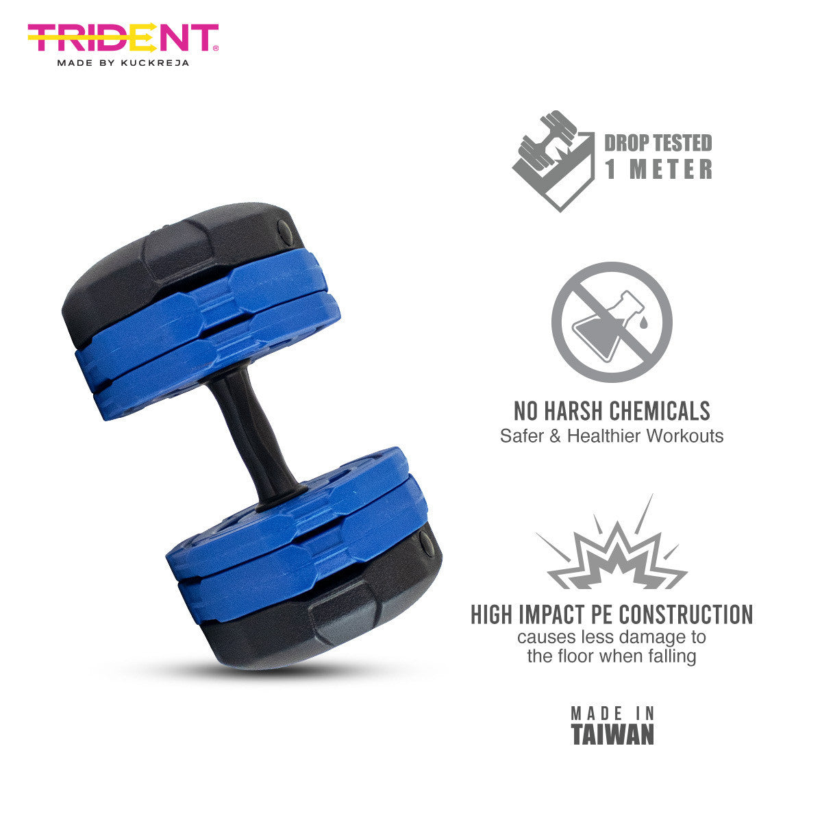 Trident Master Premium Adjustable Dumbbell - 15kg (Piece)