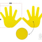 Trident Rubber Hand Marker - Yellow (Pair)