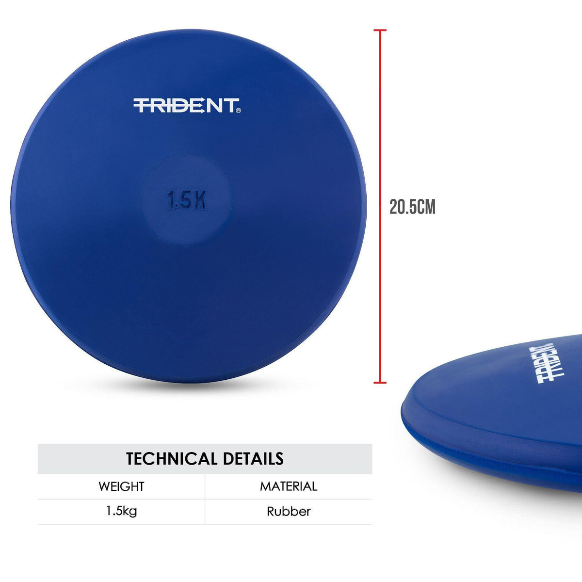 Trident Rubber Discus - 1.50kg