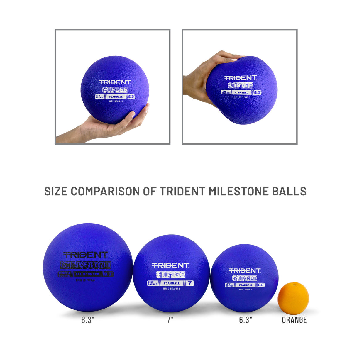 Trident Softee Low Bounce Foam Ball - Blue (6.3")