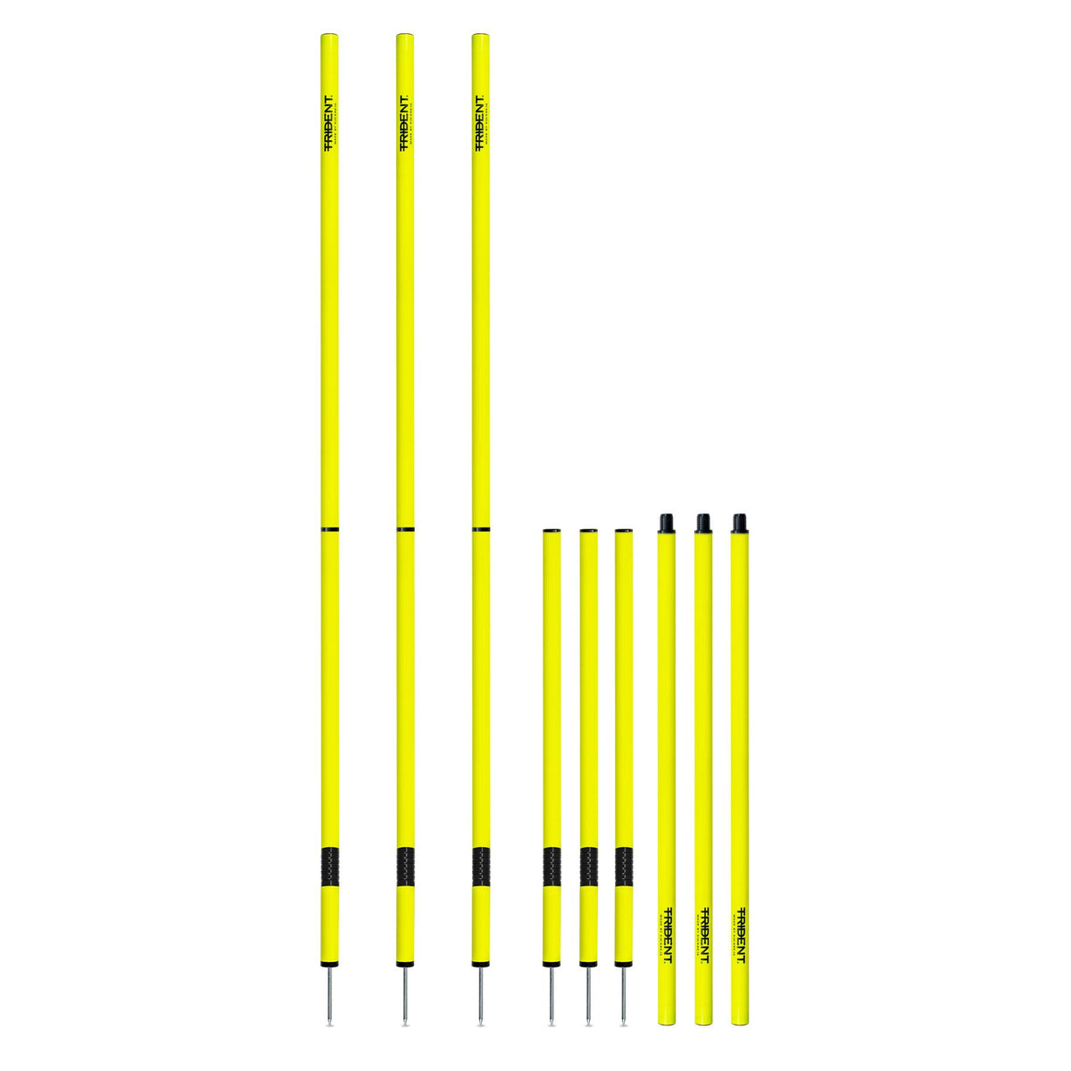Trident Two-Piece Slalom Pole with Spring - Neon