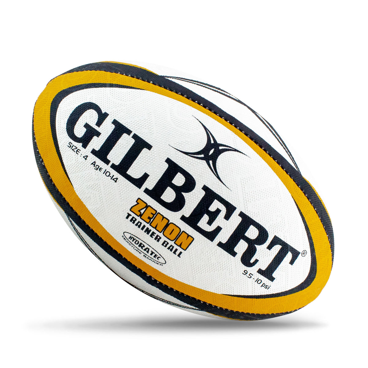 Gilbert Zenon Rugby Ball - Yellow (Size 5, 4, 3)