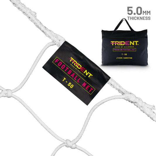 Trident T-50 Braided Football Net (White)