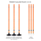 Trident Two-Piece Slalom Pole with Spring - Orange